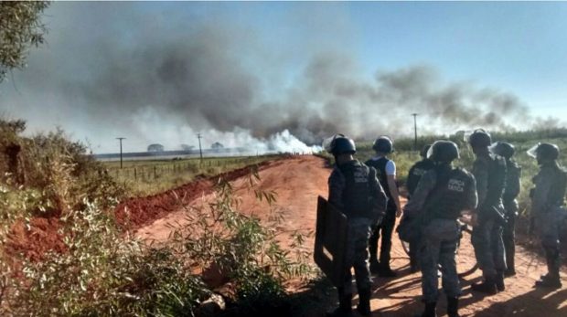 Conflito em Caarapó. 15 de junho de 2016. Foto: Dourado News