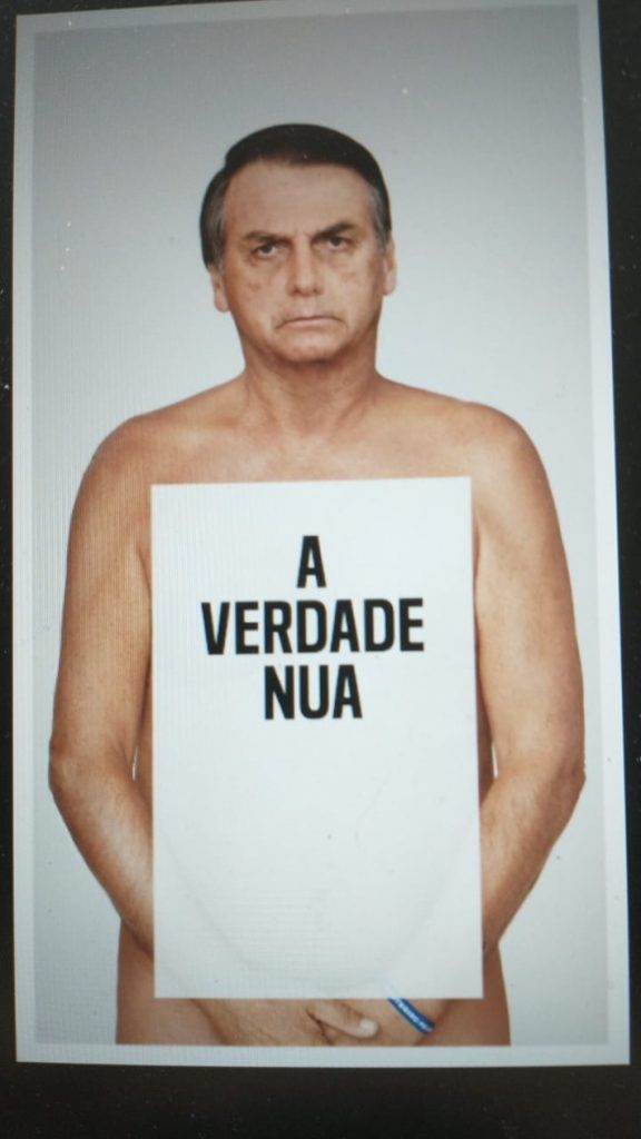 Imagen de Jair Bolsonaro nu ilustra campanha da ONG Repórteres Sem Fronteiras