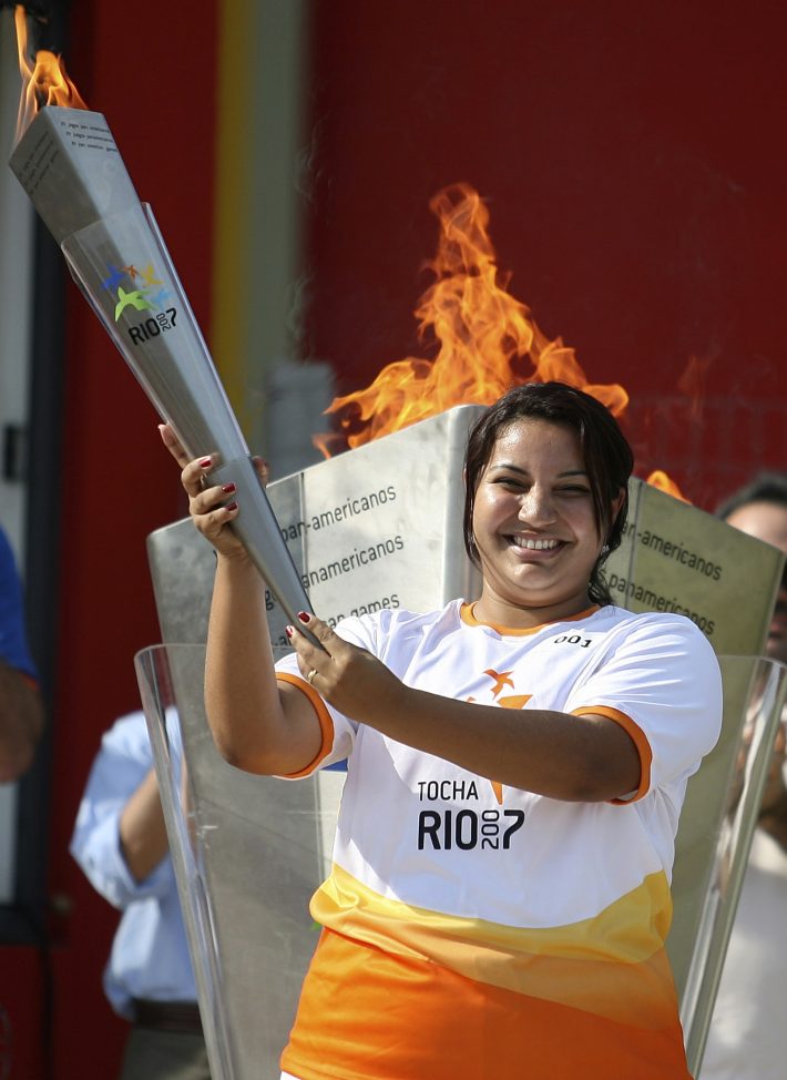 Elenira Mendes, durante o Pan de 2007. Foto: Andre Luiz Mello/Reuters