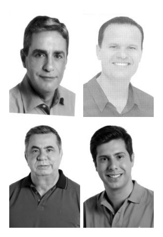 Em cima, da esquerda para a direita, os deputados André Ceciliano, André Lazaroni, Jorge Picciani e Rafael Picciani. Fotos: TSE