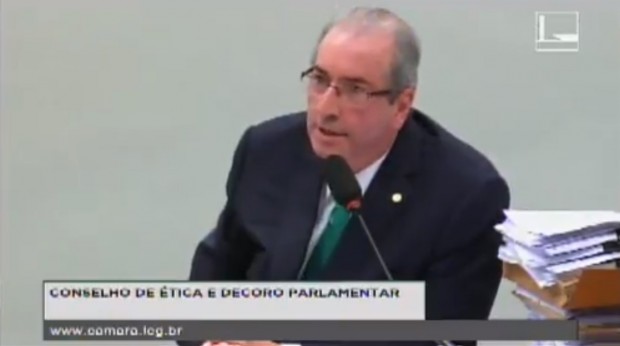 Eduardo Cunha fala ao Conselho de Ética. Foto: Reprodução