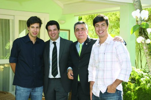 Da esquerda para a direita: Rafel Picciani, Leonardo Picciani, Jorge Picciani e Felipe Picciani. Foto: Divulgação