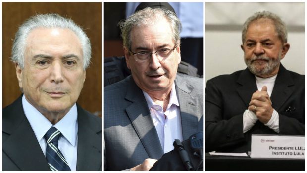 Da esquerda para a direita: Michel Temer, Eduardo Cunha e Lula. Fotos: Estadão e Agência Brasil