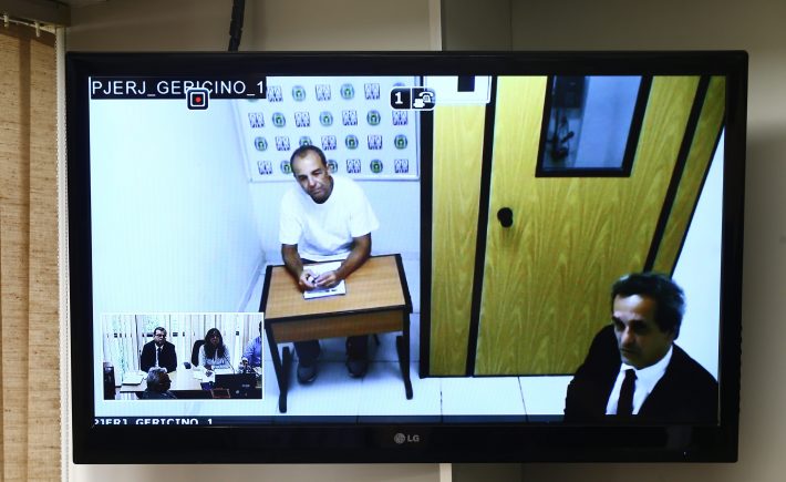 Sérgio Cabral presta depoimento do Complexo Penitenciário de Gericinó, em Bangu, na zona oeste do Rio. FOTO: WILTON JUNIOR/ESTADÃO-21/2/2017