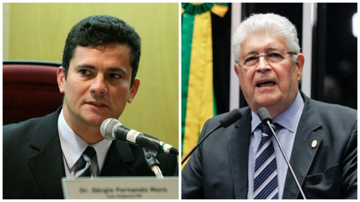 Sérgio Moro e Roberto Requião. Fotos: Fábio Motta/Agência Estado e Beto Barata/Agência Senado