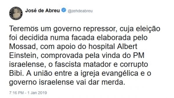 Zé de Abreu é condenado a indenizar hospital por publicação sobre ...