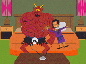 Saddam e seu amante, o Diabo