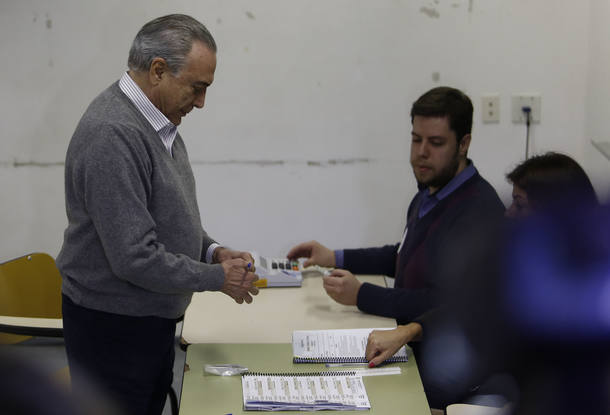 Temer vota mais cedo para evitar vaias - Foto Miguel Schincariol (AFP)